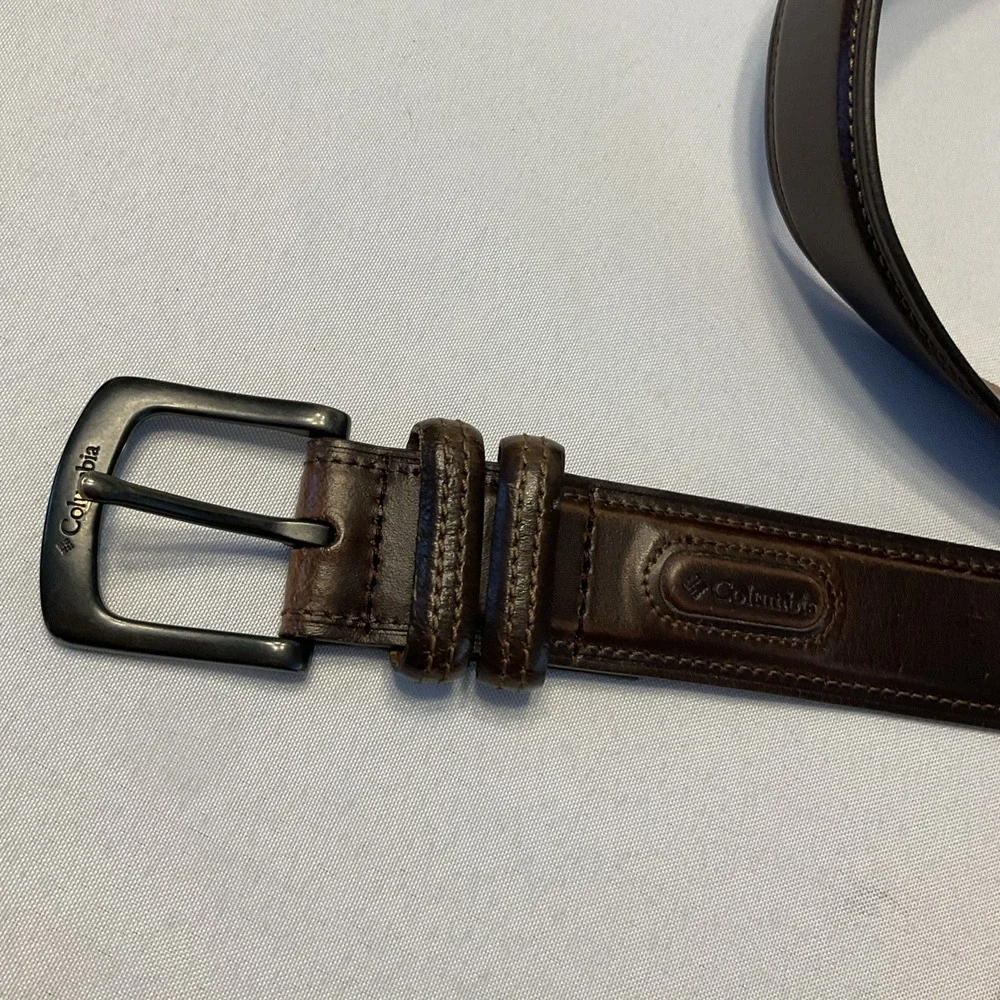 Columbia Sportswear Co Brown Genuine Leather Belt Sz 38 Style 95 11CO02A9‎